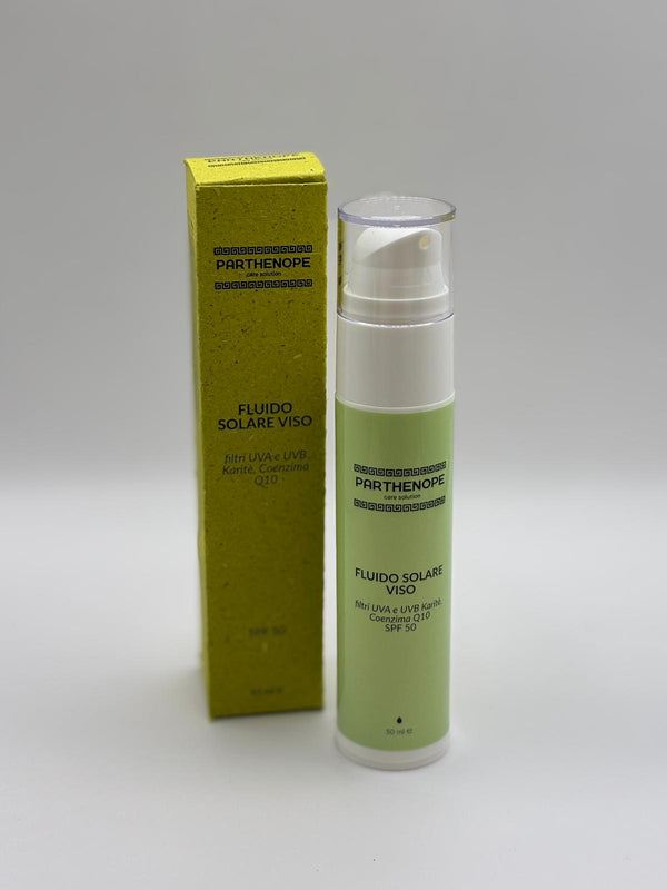 Parthenope fluido viso solare Spf 50 con coenzima Q10 50ml