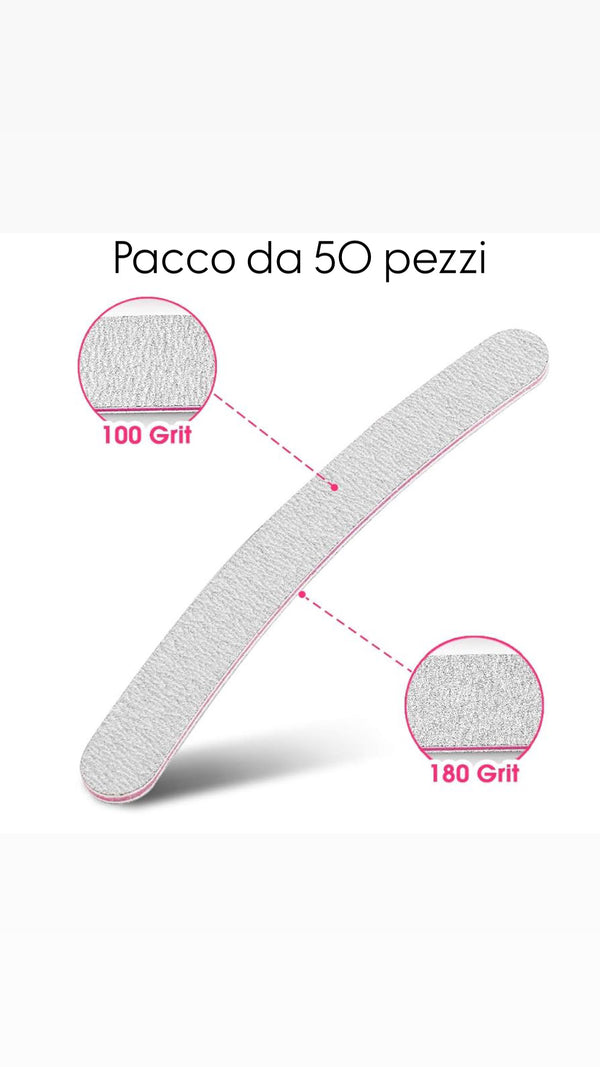 Lime per unghie banana 100/180 pacco 50 pezzi