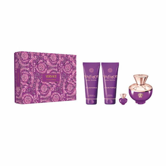 Versace Dylan Purple Eau De Parfum Spray 100ml Set 4 Parti